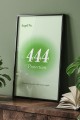 Dekoratif 444 Protection Melek Sayısı Siyah Çerçeveli Tablo