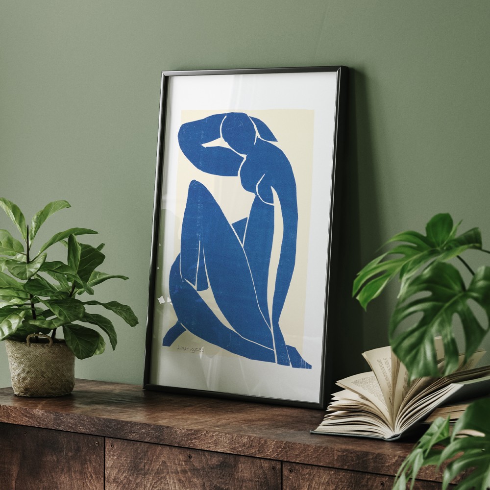Dekoratif Matisse Blue Nudes Siyah Çerçeveli Tablo