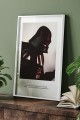 Dekoratif Darth Vader Beyaz Çerçeveli Tablo