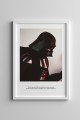 Dekoratif Darth Vader Beyaz Çerçeveli Tablo