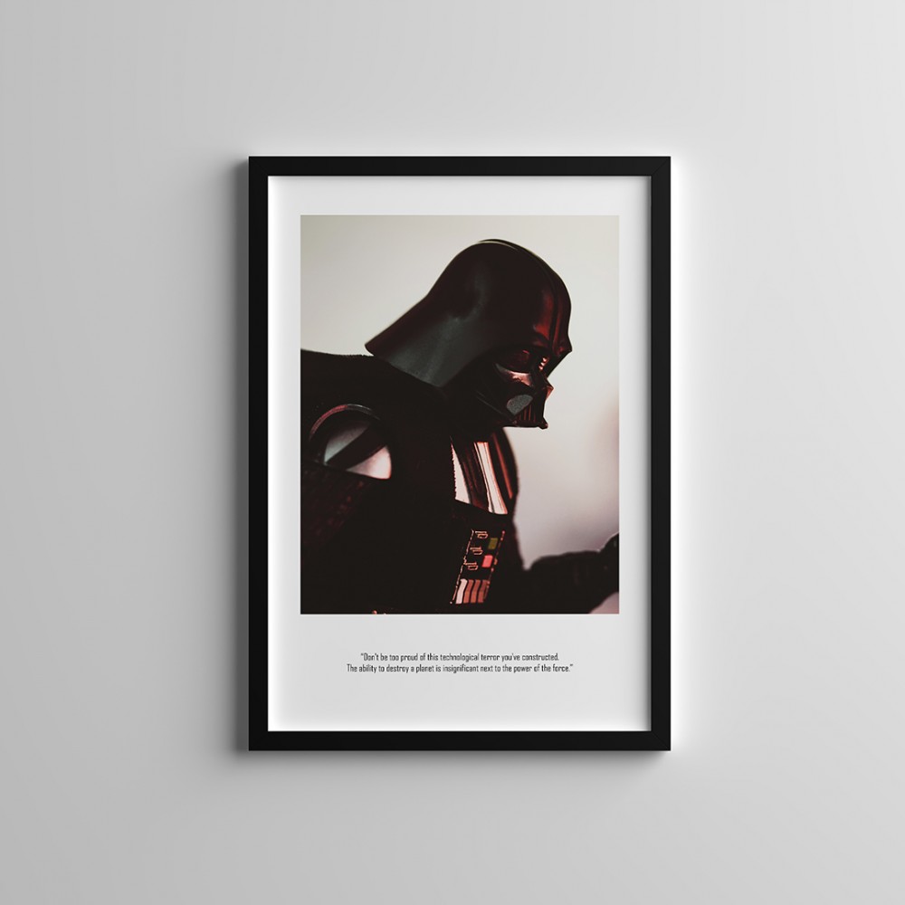 Dekoratif Darth Vader Siyah Çerçeveli Tablo
