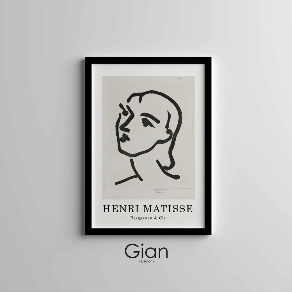 Dekoratif Matisse Figür Siyah Çerçeveli Tablo