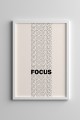 Dekoratif Focus Beyaz Çerçeveli Tablo