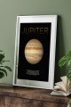 Dekoratif Jüpiter Beyaz Çerçeveli Tablo