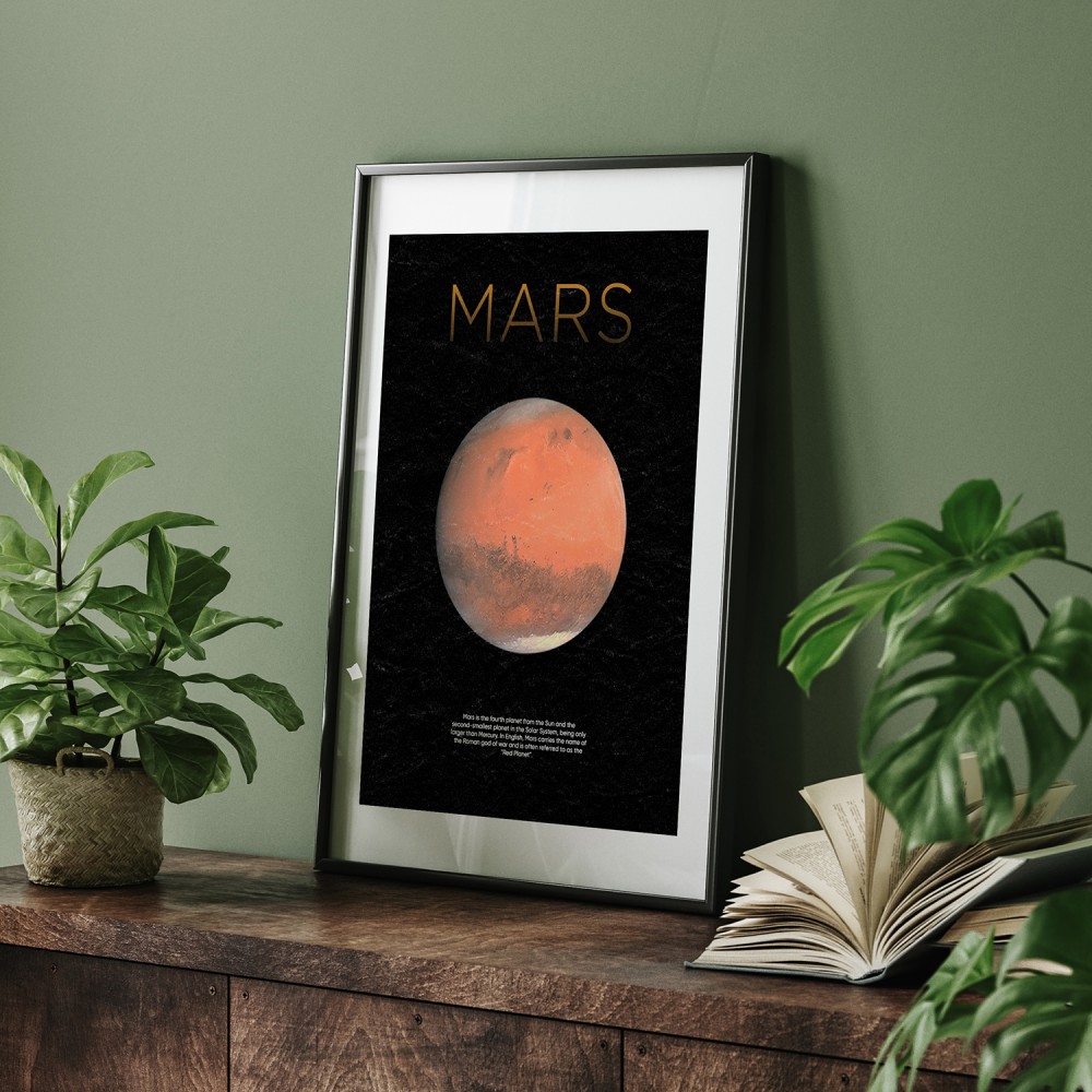 Dekoratif Mars Siyah Çerçeveli Tablo