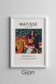Dekoratif Matisse La Musique Beyaz Çerçeveli Tablo