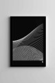 Dekoratif Üçlü Dalgalar Siyah Çerçeveli Tablo