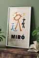 Dekoratif Joan Miro Beyaz Çerçeveli Tablo