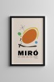 Dekoratif Joan Miro 2 Siyah Çerçeveli Tablo