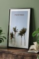 Dekoratif Palmiyeler Siyah Çerçeveli Tablo