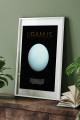 Dekoratif Uranüs Beyaz Çerçeveli Tablo