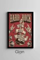 Dekoratif Hard Rock Siyah Çerçeveli Tablo
