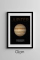 Dekoratif Jüpiter Siyah Çerçeveli Tablo