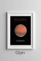Dekoratif Mars Beyaz Çerçeveli Tablo