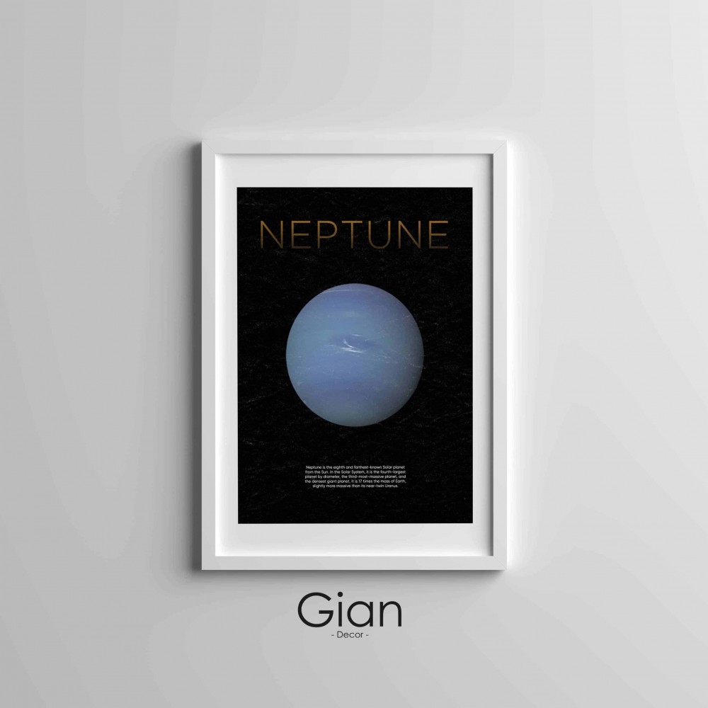 Dekoratif Neptün Beyaz Çerçeveli Tablo
